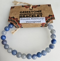 Manifestatie armband Blauwe Aventurijn 6mm voorspoed