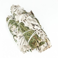 Witte salie met ceder smudge stick